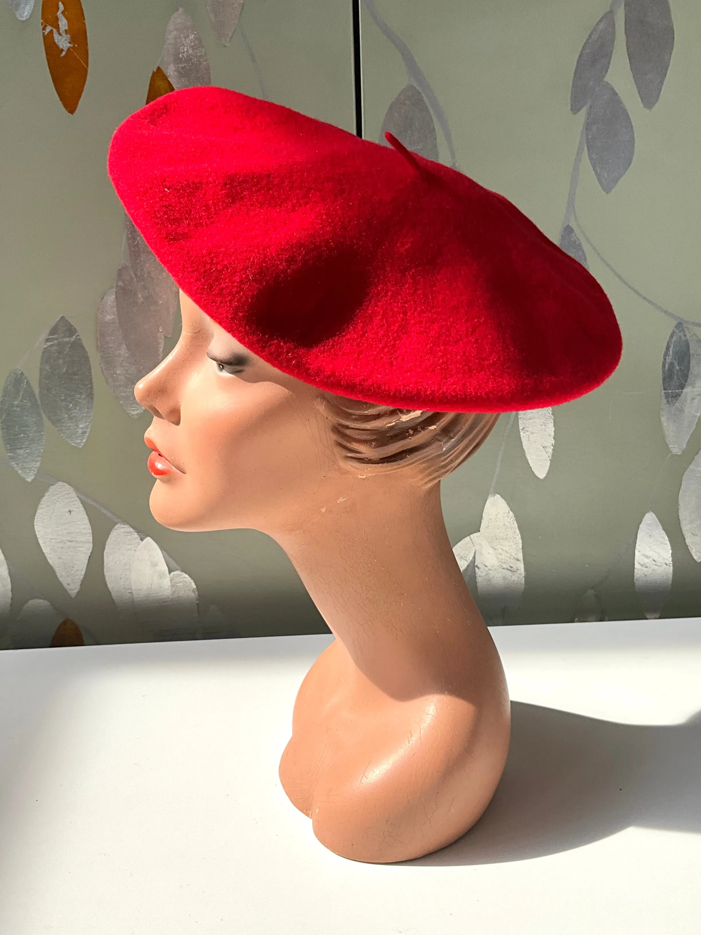 Vintage Red Wool Basque Beret, Parkhurst