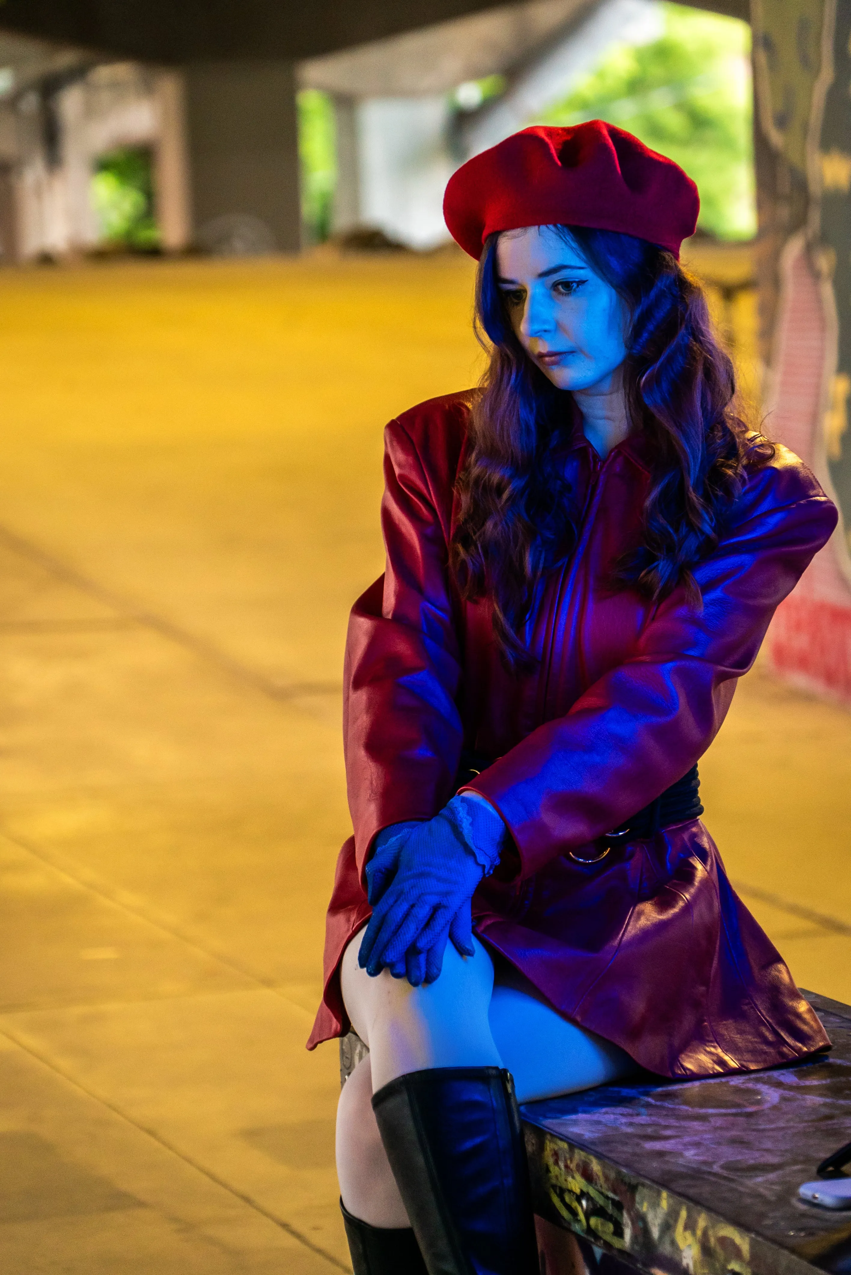 Vintage Red Wool Basque Beret, Parkhurst