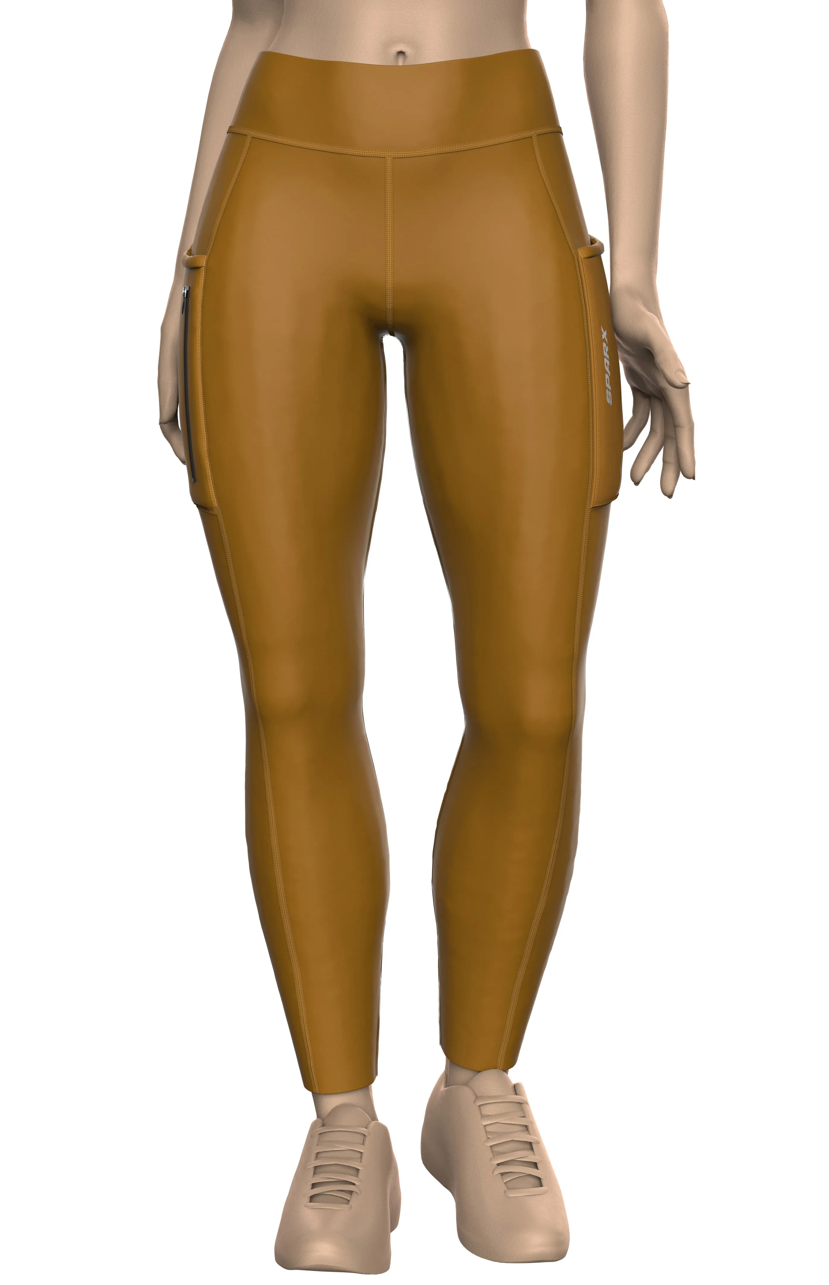 Women Brown Running Tights