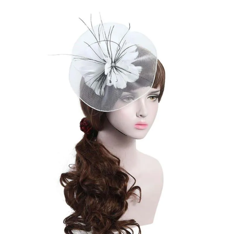 Wool Felt Top Hat Party Mesh Hat Ribbons And Feathers Fascinators Hats