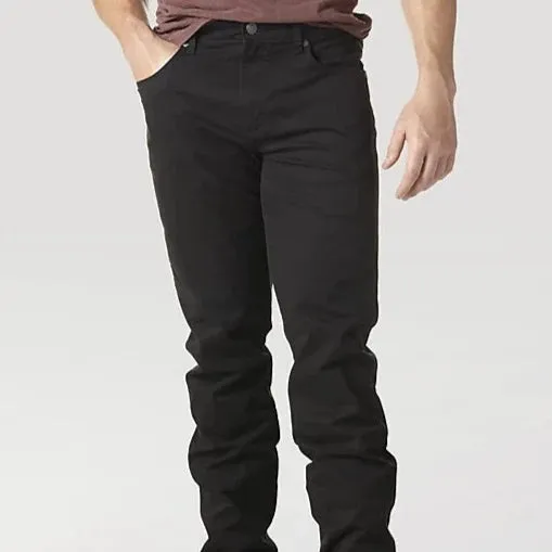 Wrangler Retro Men's Slim Fit Straight Twill Pant in Black